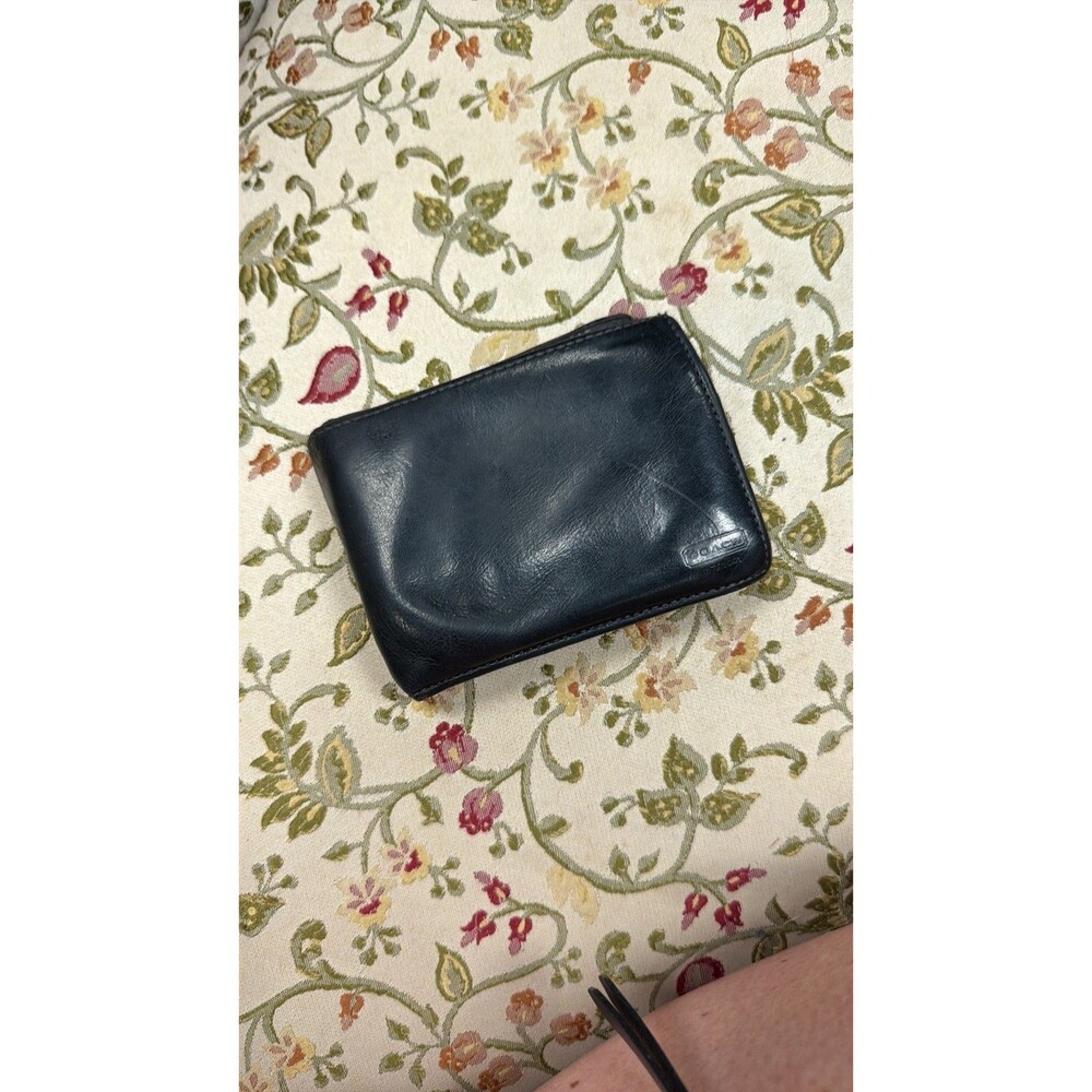 Vintage Coach Black Leather Bifold Wallet